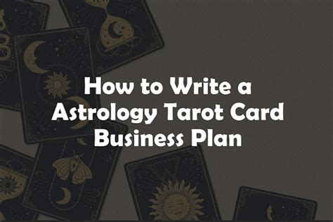 Astrology Tarot Card Business Plan